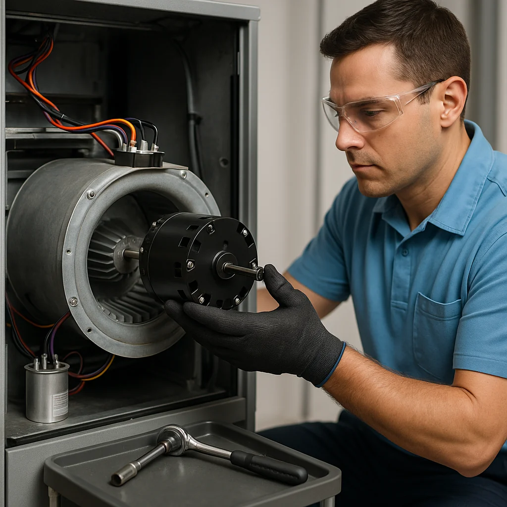 Call Heating & Air Conditioner Pros blower motor repair and replacement service services - Lampe
