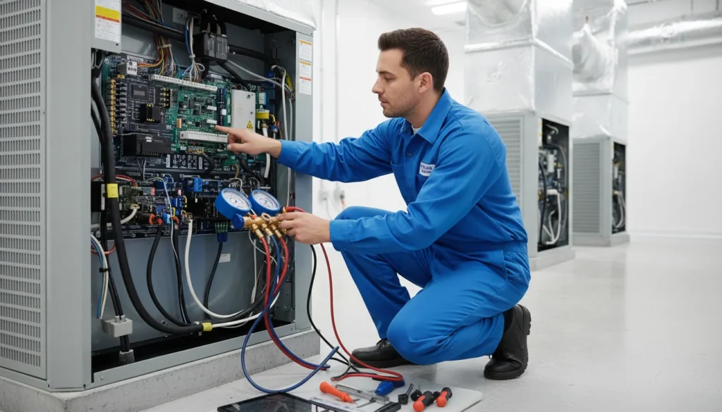 Call Heating & Air Conditioner Pros central air conditioning diagnostic service services - Lampe