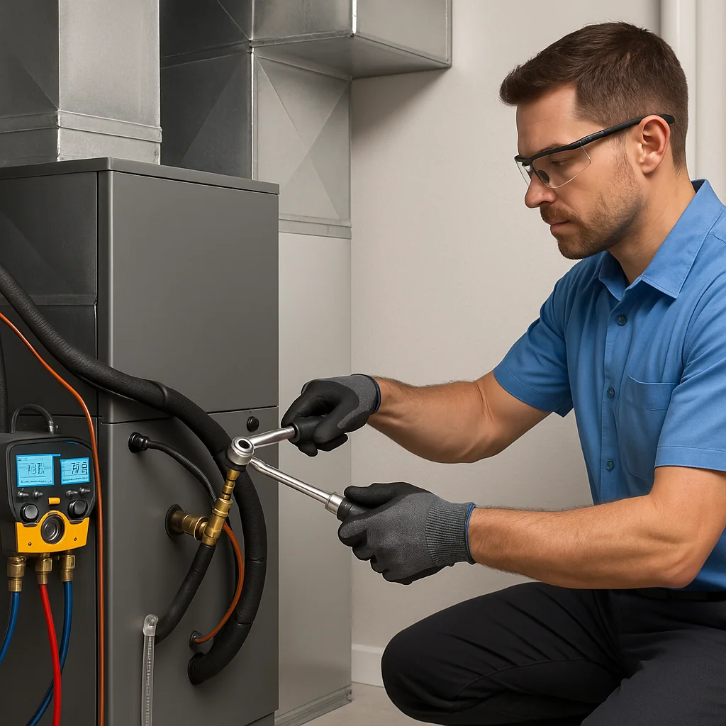 Call Heating & Air Conditioner Pros hybrid heat pump and furnace system installation services - Lampe